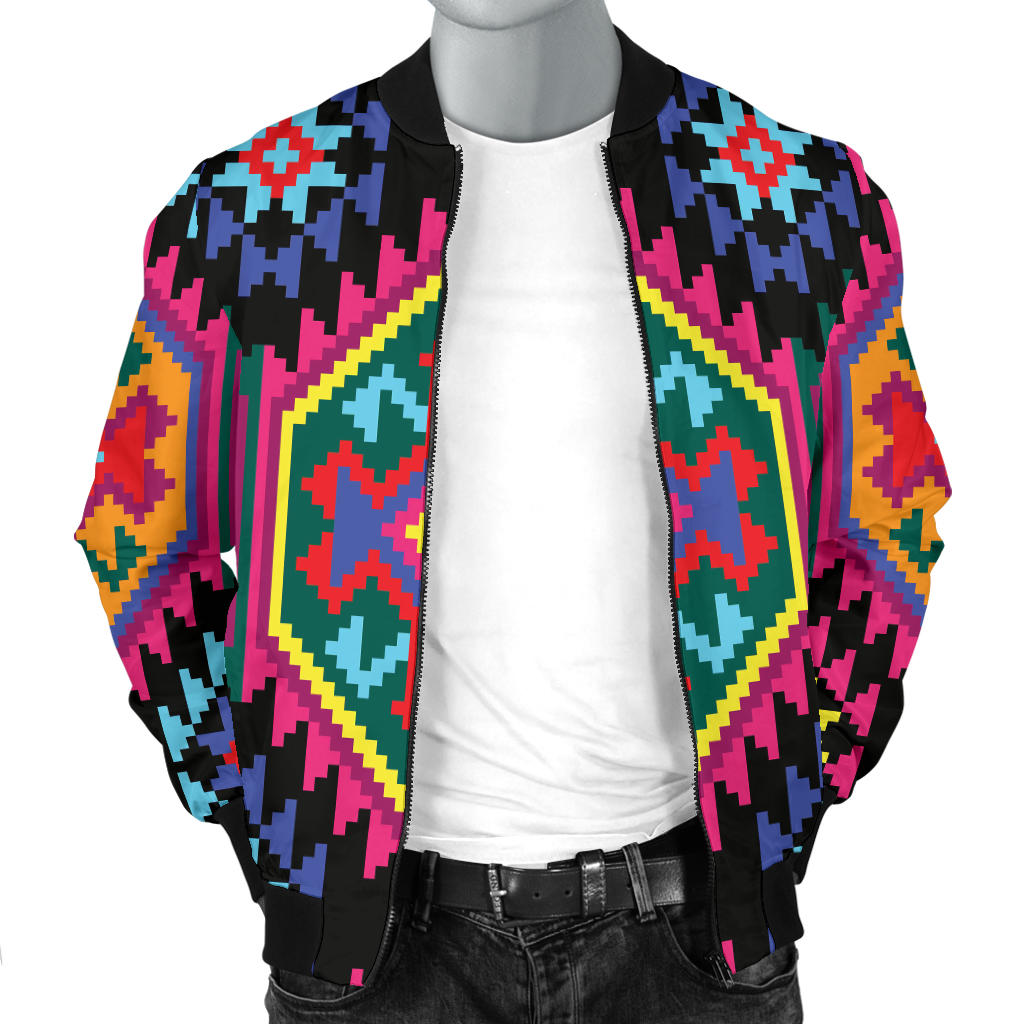 Mexican Pattern Print Design 02 Men Bomber Jacket