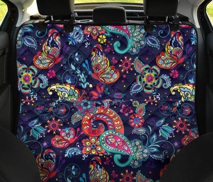 Paisley Boho Pattern Print Design A06 Rear Dog Car Seat Cover Hammock