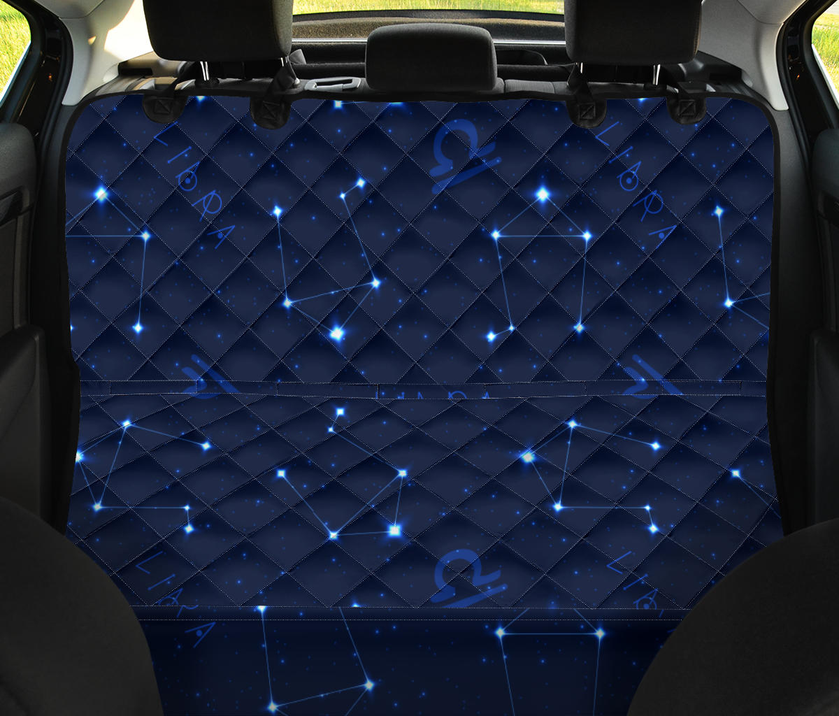 Libra Pattern Print Design 04 Rear Dog Car Seat Cover Hammock