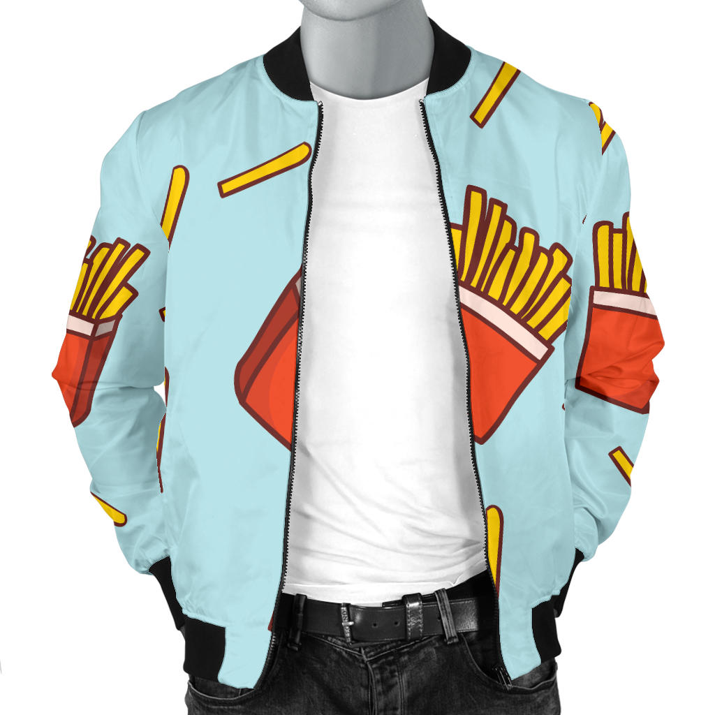 French Fried Pattern Print Design 02 Men Bomber Jacket