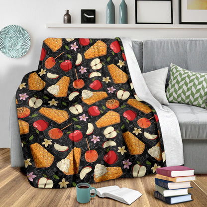 Apple Pie Pattern Print Design 01 Premium Blanket