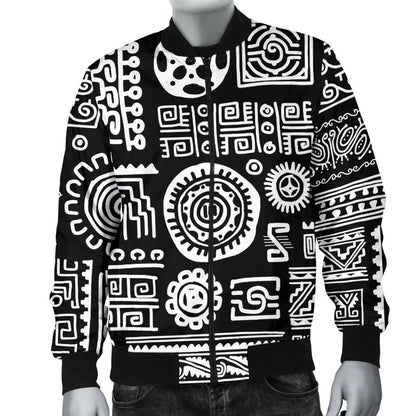 Polynesian Pattern Print Design A02 Men Bomber Jacket