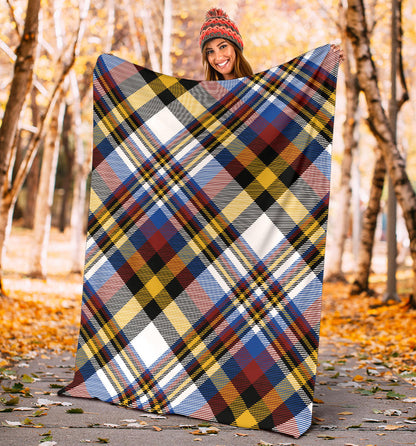 Madras Pattern Print Design 01 Premium Blanket