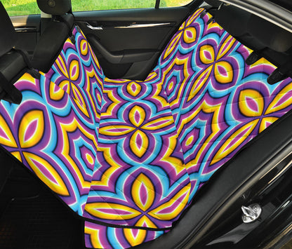 Optical illusion Pattern Print Design A03 Rear Dog Car Seat Cover Hammock