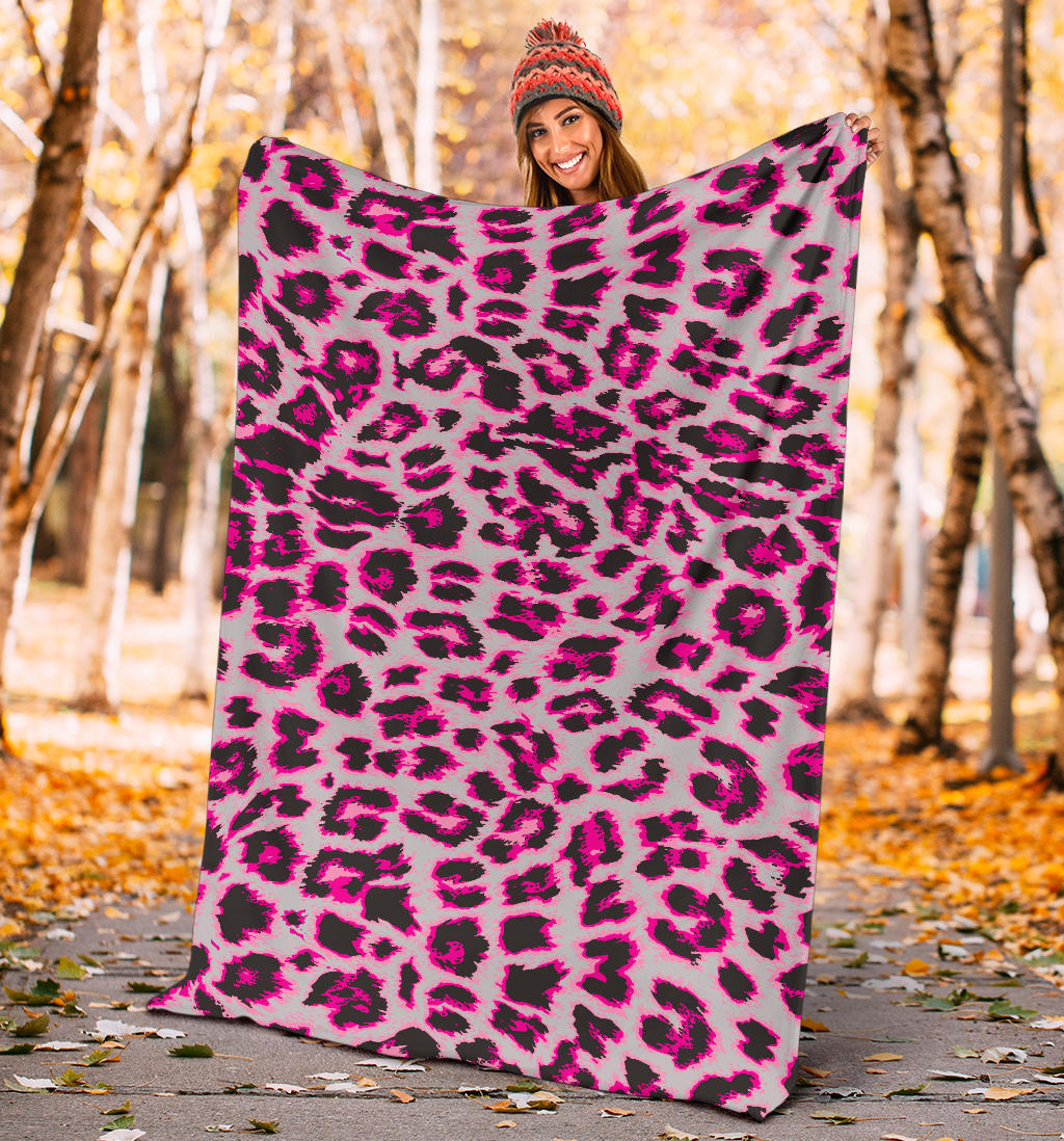 Leopard Pattern Print Design 02 Premium Blanket