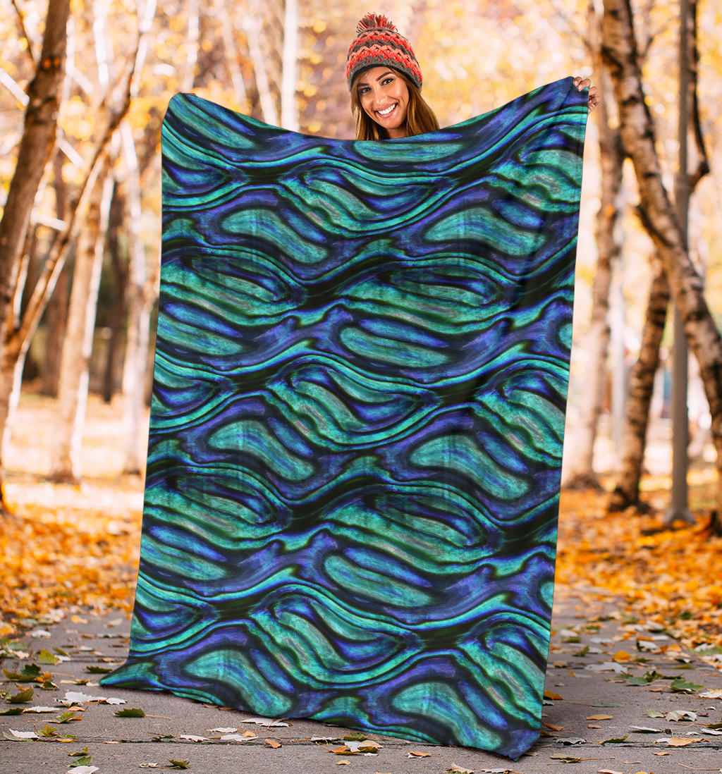 Abalone Pattern Print Design 02 Premium Blanket