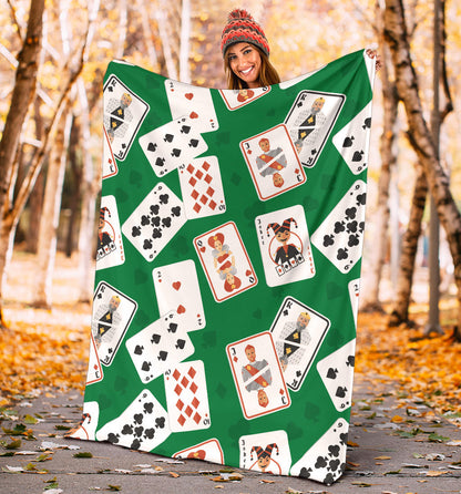 Poker Cards Pattern Print Design A03 Premium Blanket