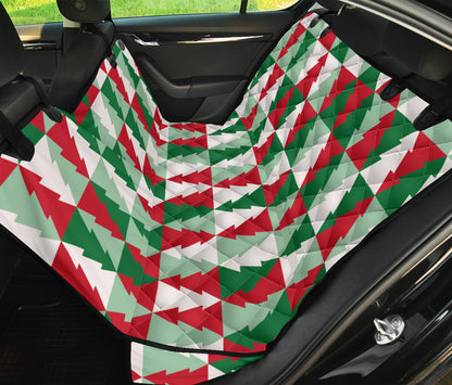 Christmas Tree Pattern Print Design 01 Rear Dog Car Seat Cover Hammock