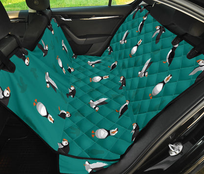 Puffin Pattern Print Design A02 Rear Dog Car Seat Cover Hammock
