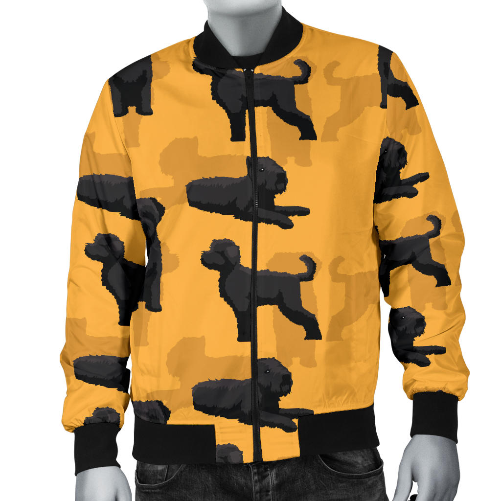 Bouviers des Flandres Pattern Print Design 01 Men Bomber Jacket