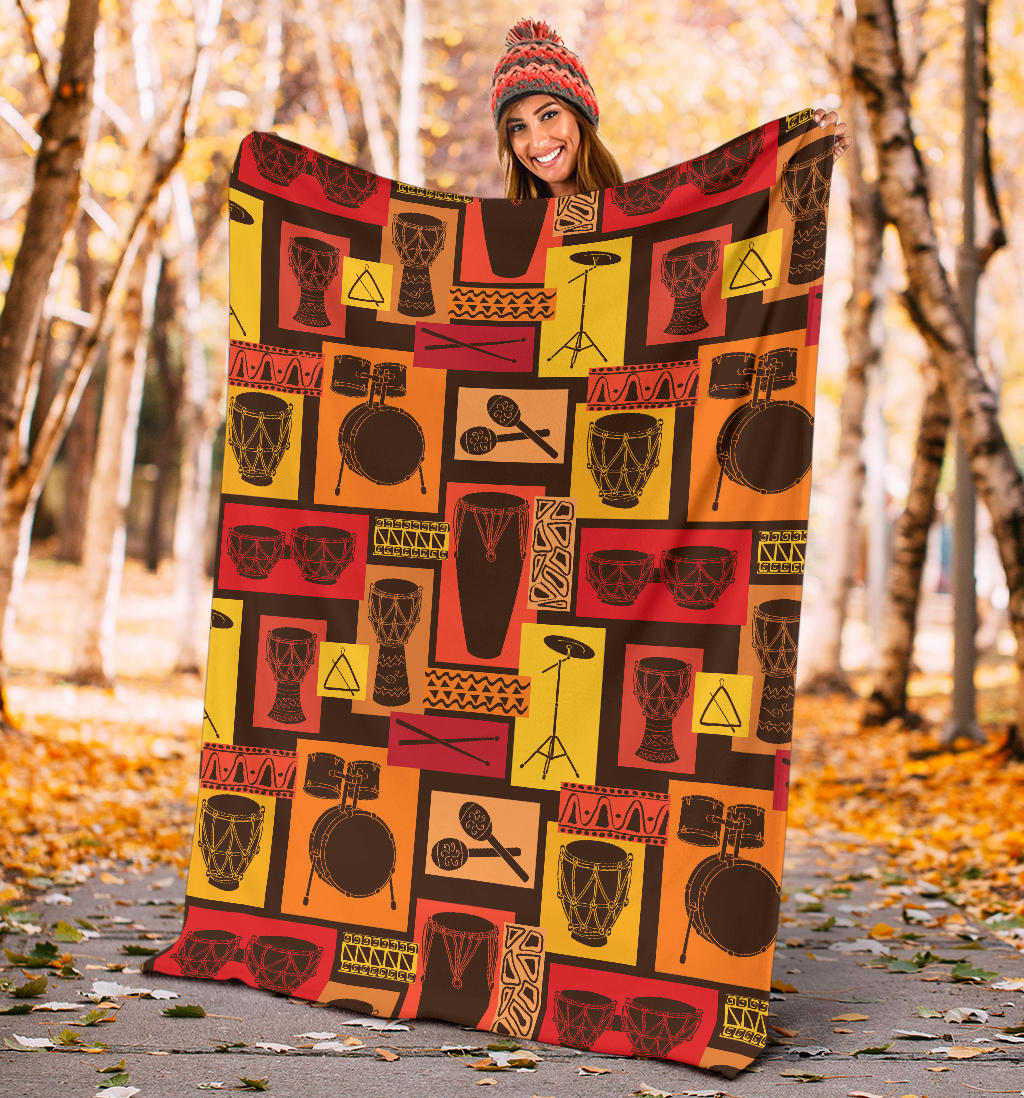 Percussion Pattern Print Design 02 Premium Blanket