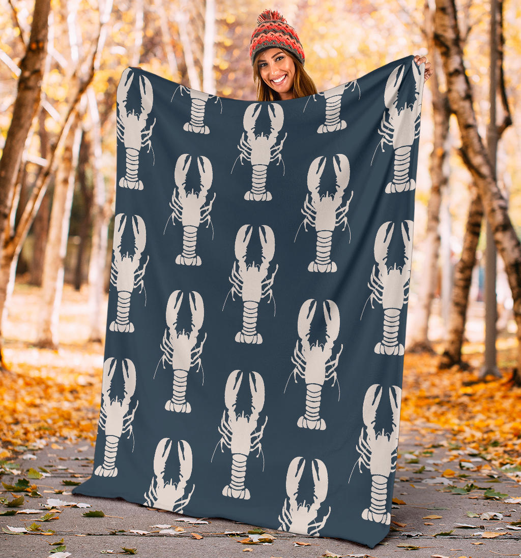Lobster Pattern Print Design 02 Premium Blanket