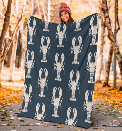 Lobster Pattern Print Design 02 Premium Blanket