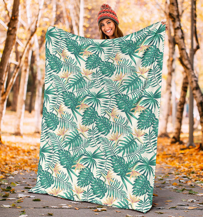 Bird Of Paradise Pattern Print Design 05 Premium Blanket