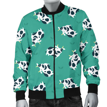 Cow Pattern Print Design 03 Men Bomber Jacket