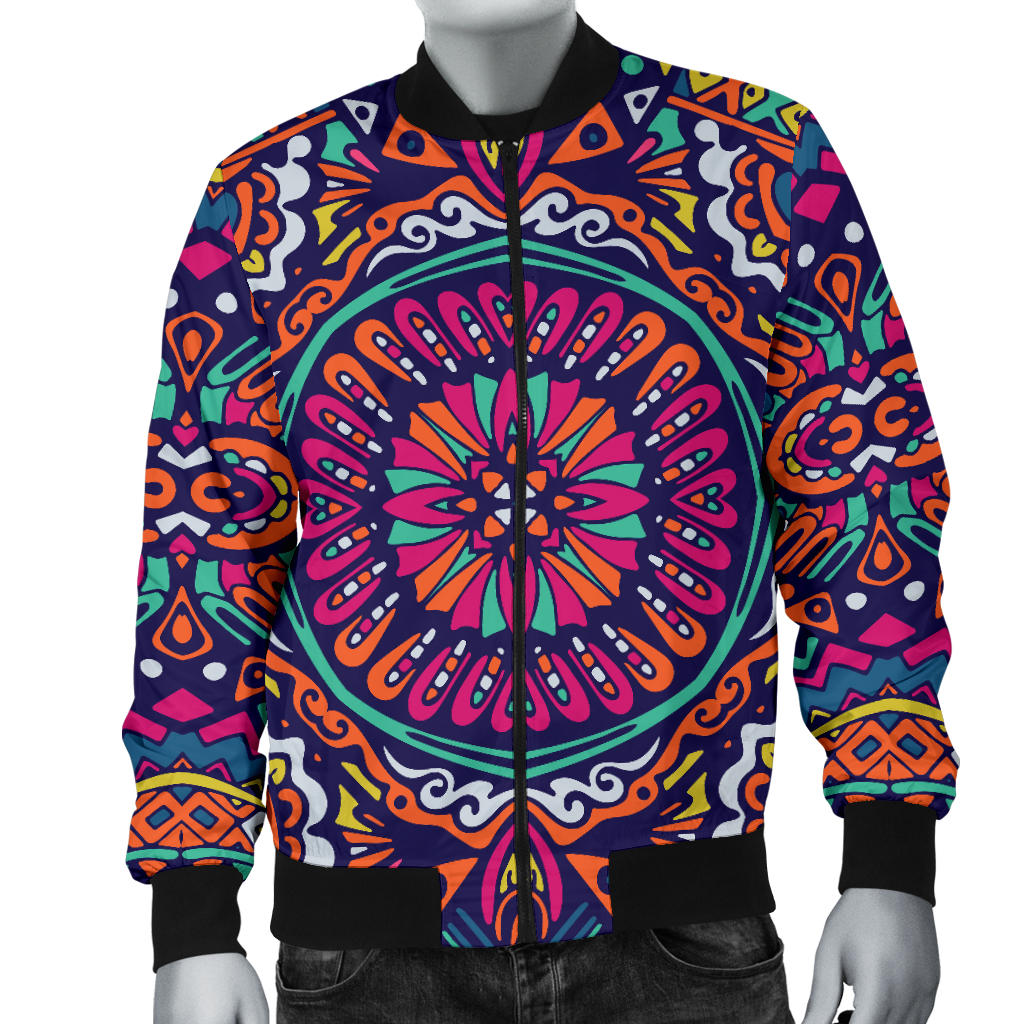 Boho Pattern Print Design 06 Men Bomber Jacket