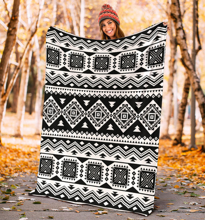 Aztec Pattern Print Design 08 Premium Blanket