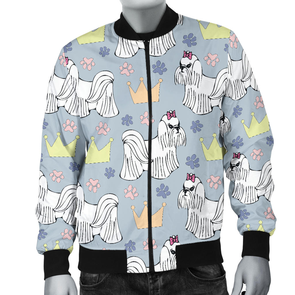 Maltese Pattern Print Design 04 Men Bomber Jacket