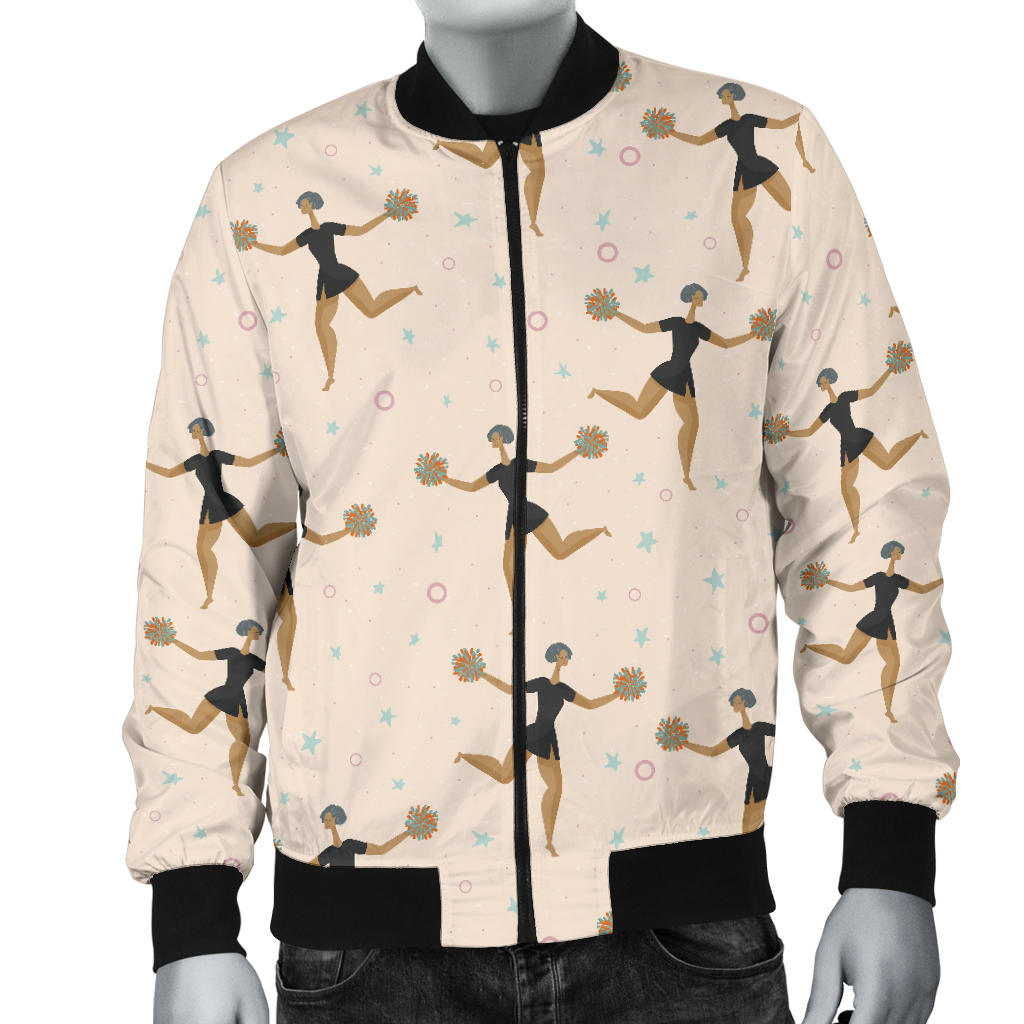 Cheerleader Pattern Print Design 03 Men Bomber Jacket