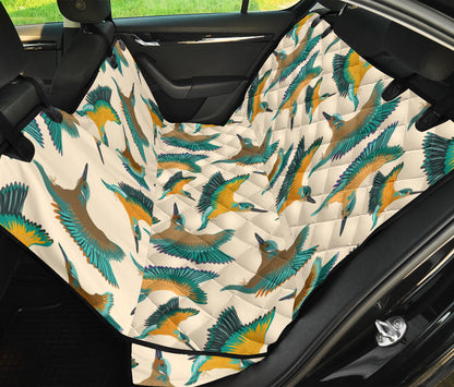 Kingfisher Pattern Print Design 02 Rear Dog Car Seat Cover Hammock