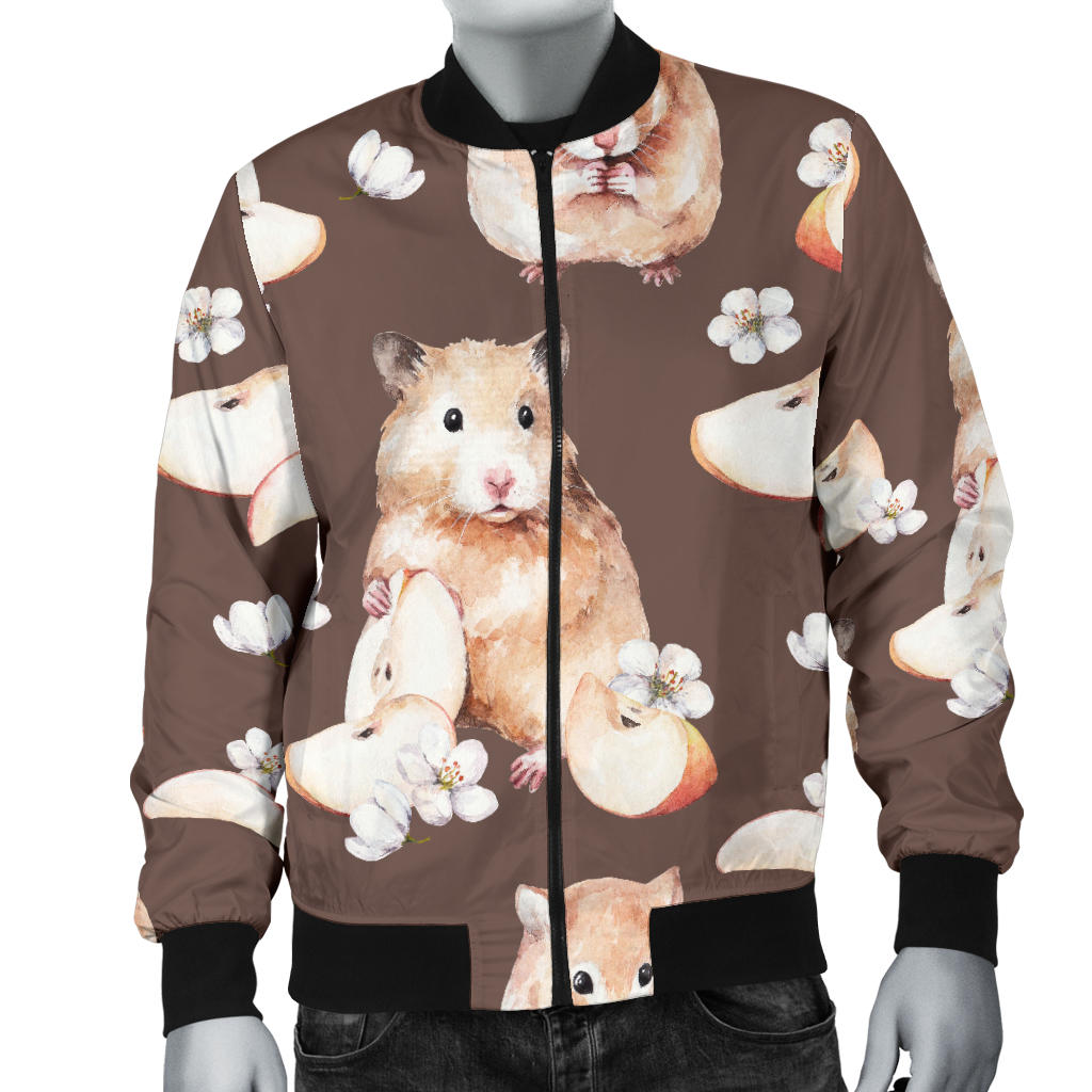 Hamster Pattern Print Design 03 Men Bomber Jacket
