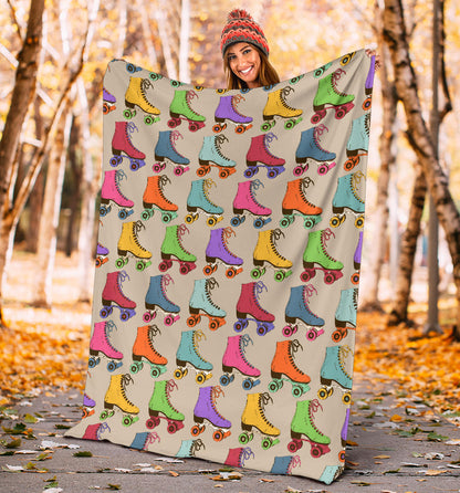 Roller skate Pattern Print Design A01 Premium Blanket