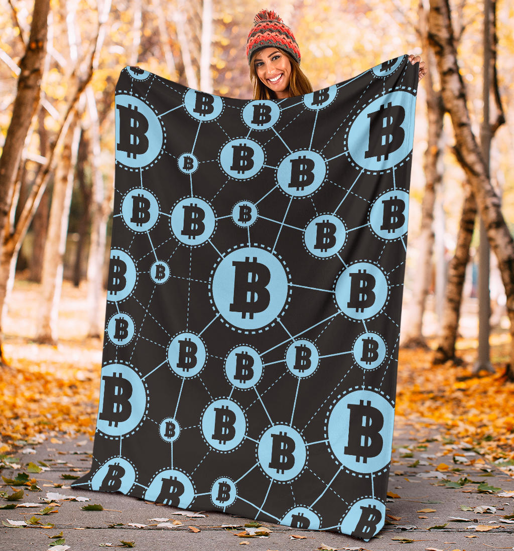 Cryptocurrency Pattern Print Design 02 Premium Blanket