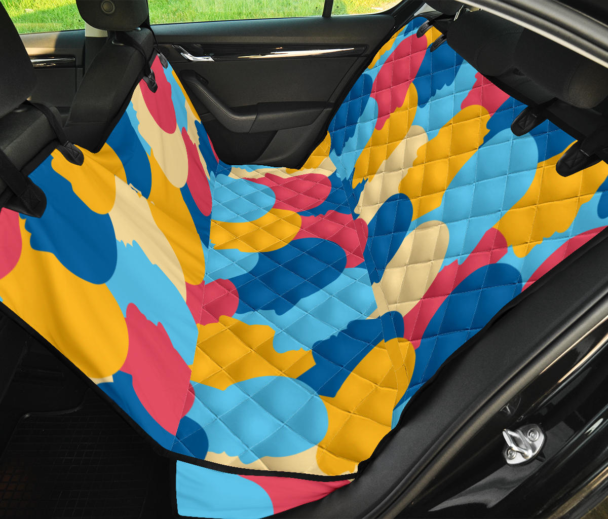 Psychology Pattern Print Design A02 Rear Dog Car Seat Cover Hammock