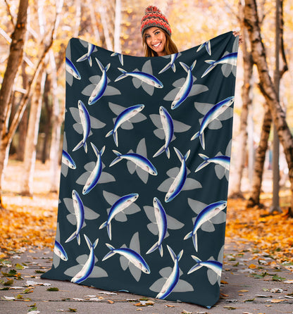 Flying Fish Pattern Print Design 04 Premium Blanket