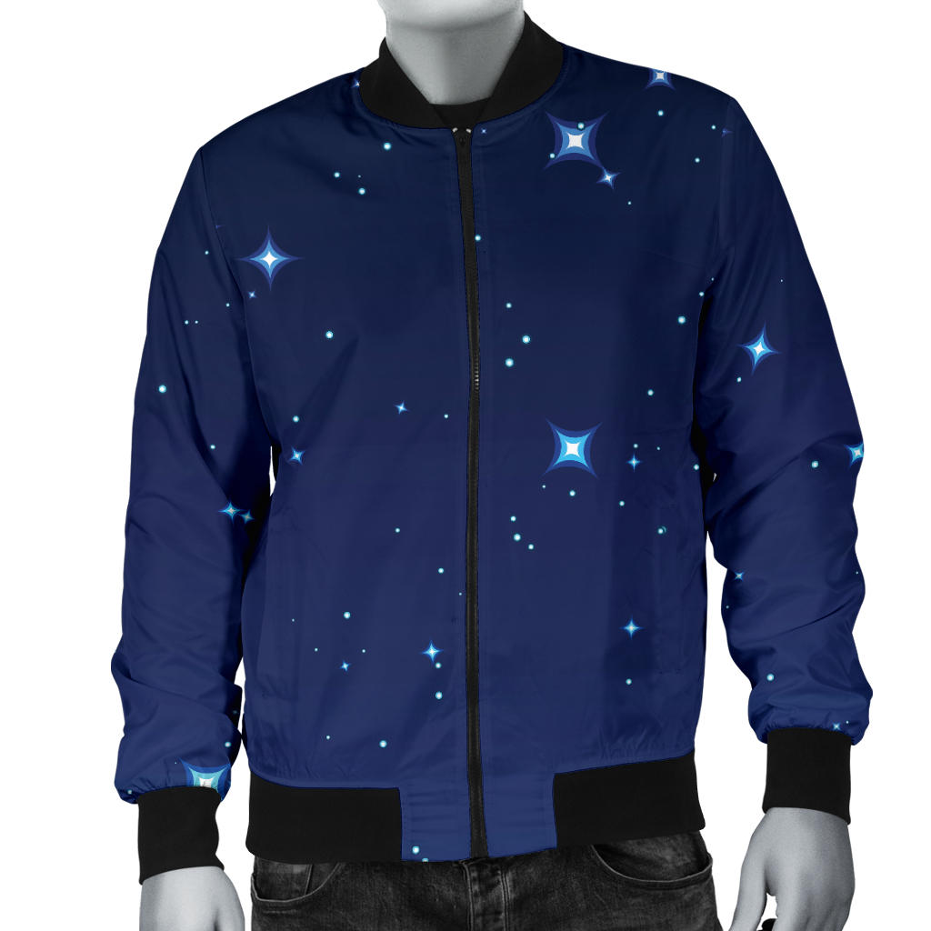Night sky Pattern Print Design A01 Men Bomber Jacket