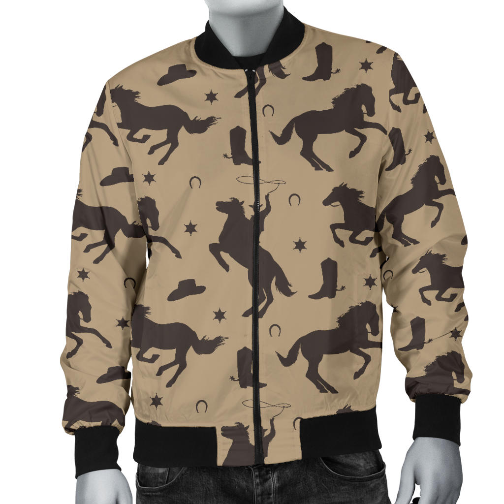 Cowboy Pattern Print Design 05 Men Bomber Jacket