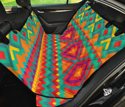 Mexican Pattern Print Design 04 Rear Dog Car Seat Cover Hammock