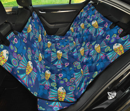 Flying Fish Pattern Print Design 01 Rear Dog Car Seat Cover Hammock