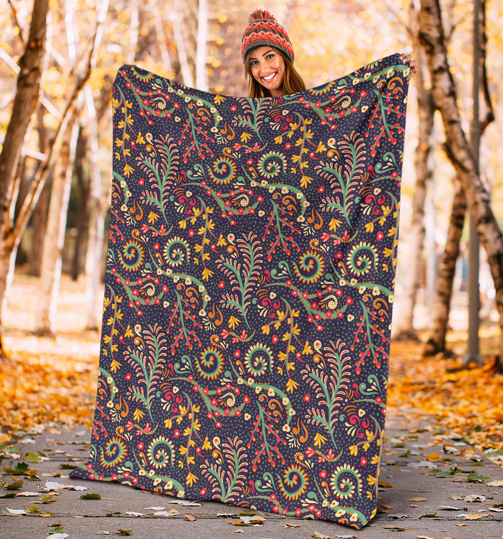 Bohemian Pattern Print Design 08 Premium Blanket