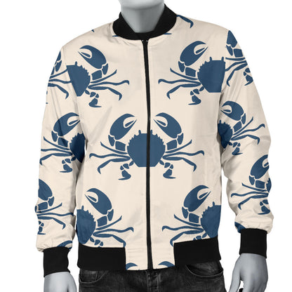 Crab Pattern Print Design 02 Men Bomber Jacket