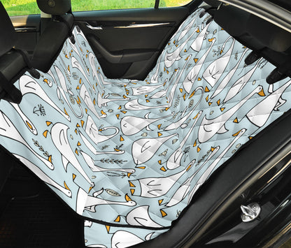 Goose Pattern Print Design 03 Rear Dog Car Seat Cover Hammock