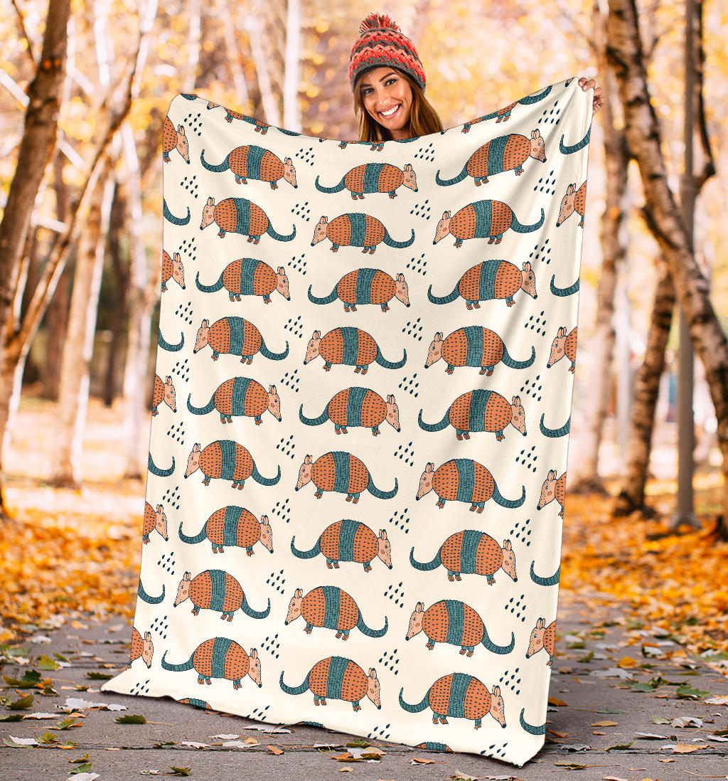 Armadillo Pattern Print Design 01 Premium Blanket
