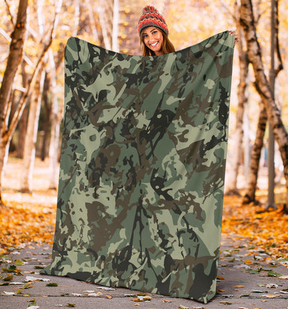 Camouflage Pattern Print Design 06 Premium Blanket
