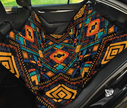 Kente Pattern Print Design 04 Rear Dog Car Seat Cover Hammock