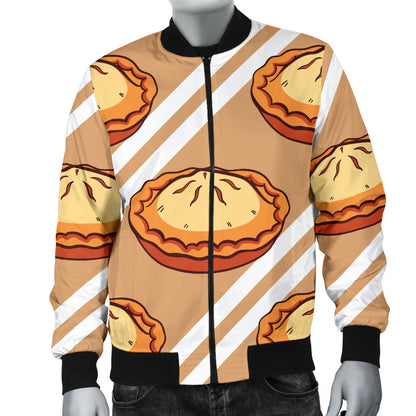Pie Pattern Print Design A02 Men Bomber Jacket