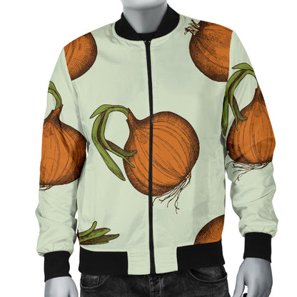 Onion Pattern Print Design A05 Men Bomber Jacket