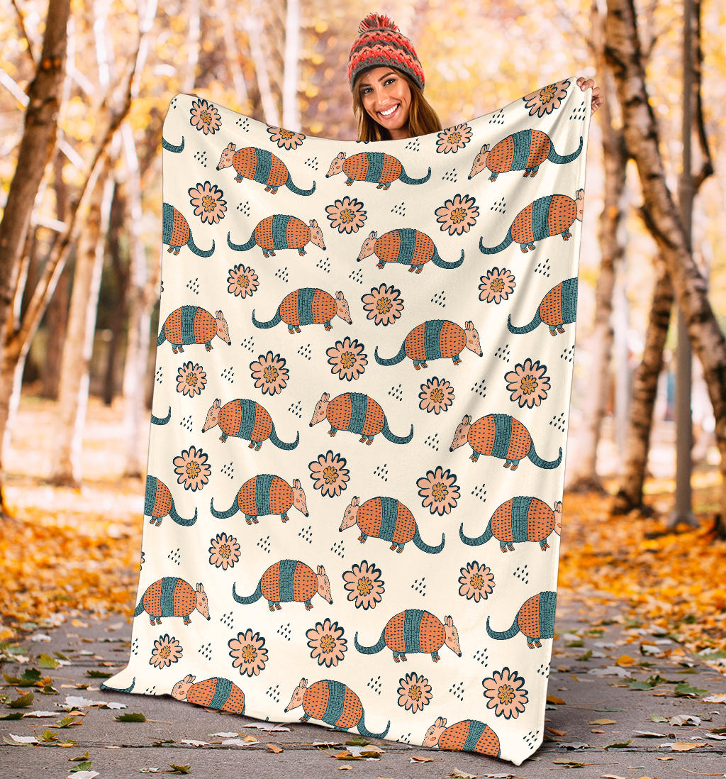 Armadillo Pattern Print Design 02 Premium Blanket