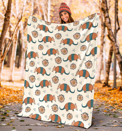 Armadillo Pattern Print Design 02 Premium Blanket