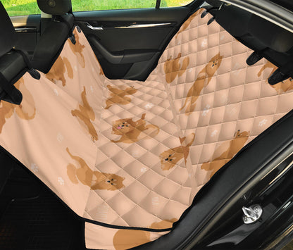 Pomeranians Pattern Print Design A06 Rear Dog Car Seat Cover Hammock