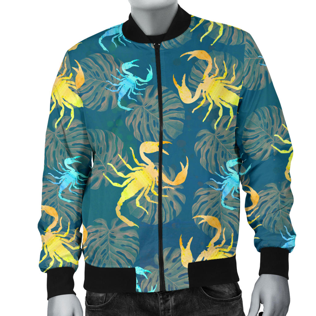 Scorpion Pattern Print Design 02 Men Bomber Jacket