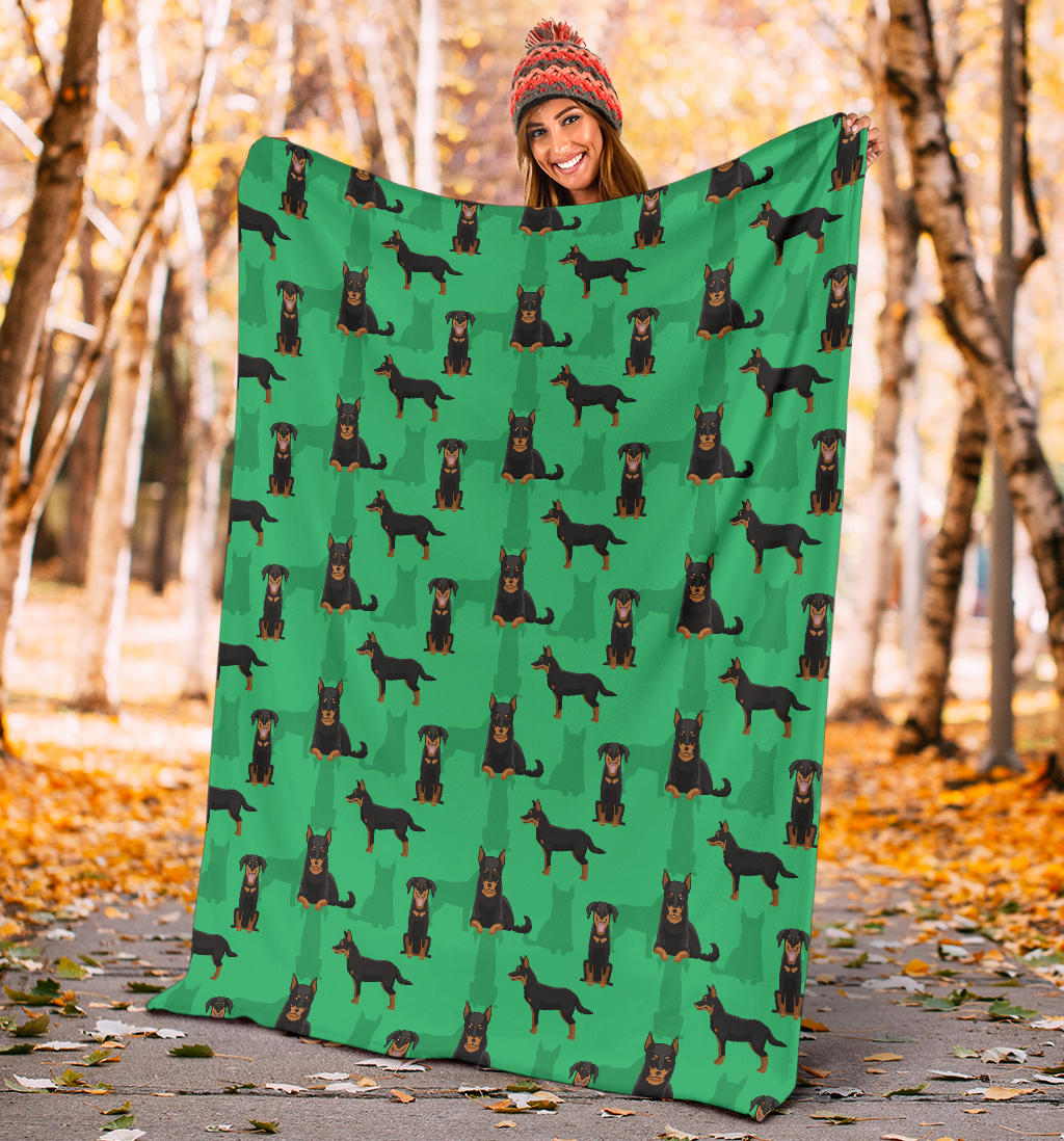 Beauceron Pattern Print Design 01 Premium Blanket