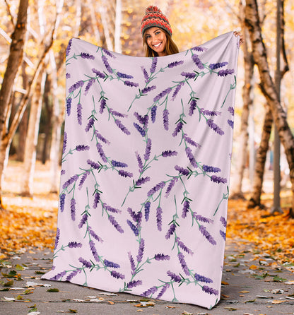Lavender Pattern Print Design 02 Premium Blanket