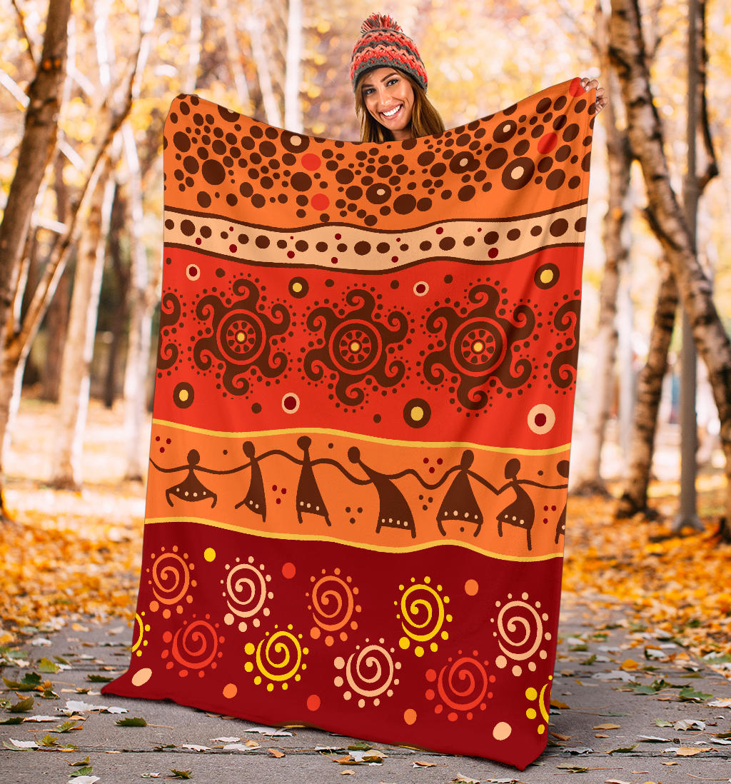 African Pattern Print Design 04 Premium Blanket