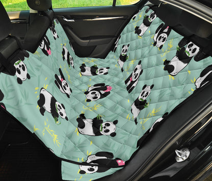 Panda Pattern Print Design A05 Rear Dog Car Seat Cover Hammock