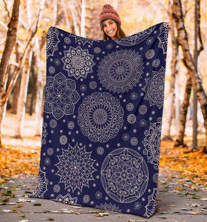 Mandala Pattern Print Design 02 Premium Blanket